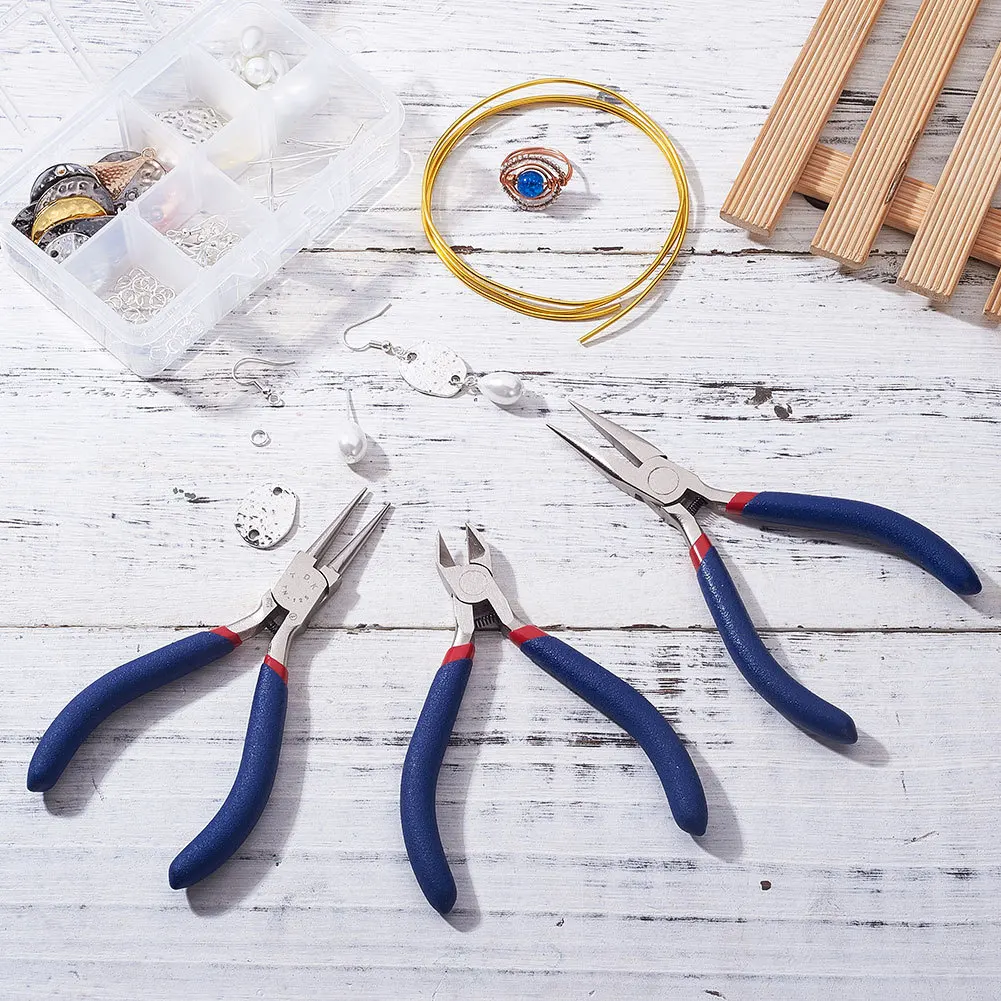 Wholesale Stainless Steel DIY Handmade Jewelry Making Pliers Hardware Tools Combination Set