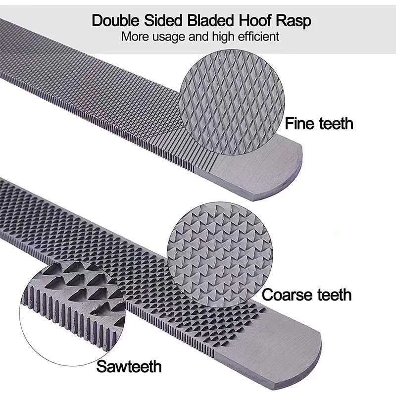 8 Inches Hoof Rasp Tool with Handle Suitable for Repairing Hooves of Horse Goats Cow Hooves and Wood Working