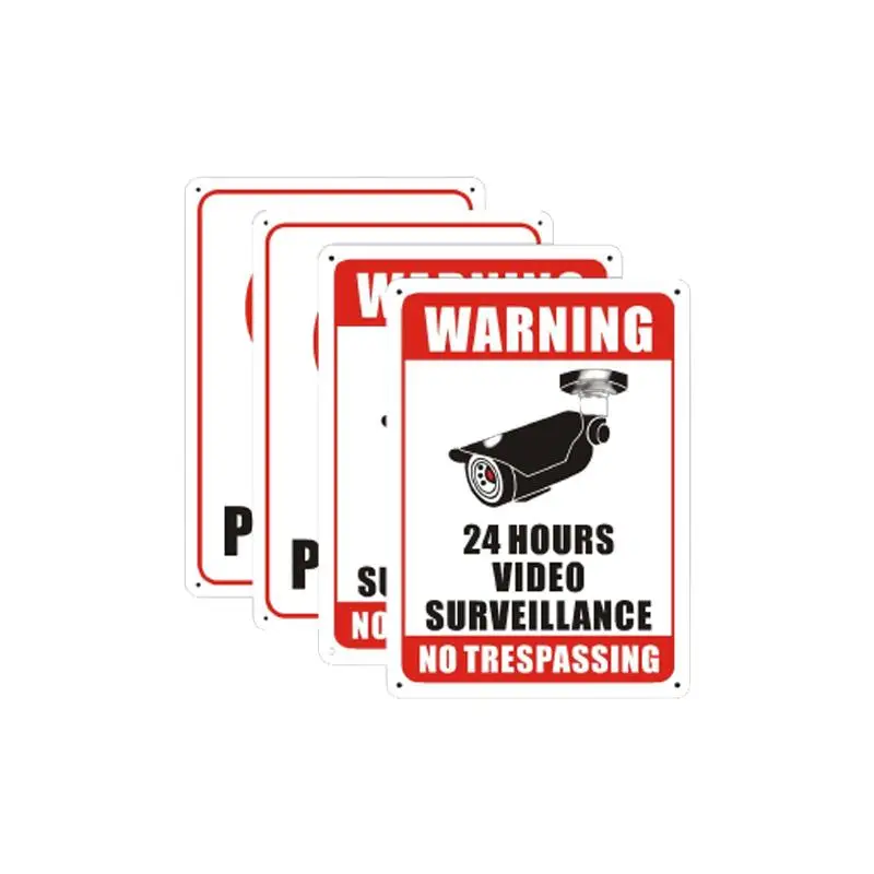hanging sign home No Trespassing Signs Private Property surveillance camera sign