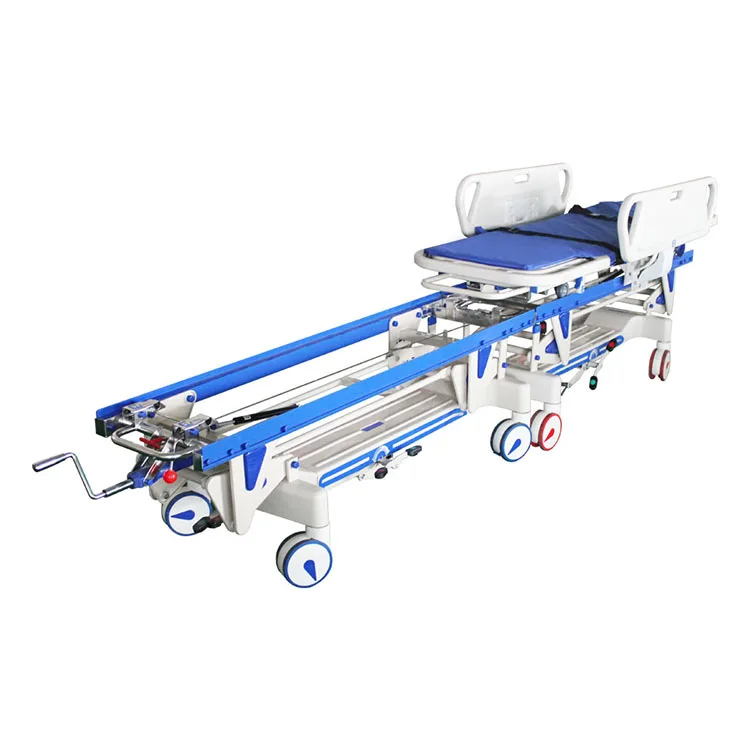 B1 Luxury Emergency Patient Stretcher Trolley Manual Transfer Ambulance Transport Stretcher With Mattress