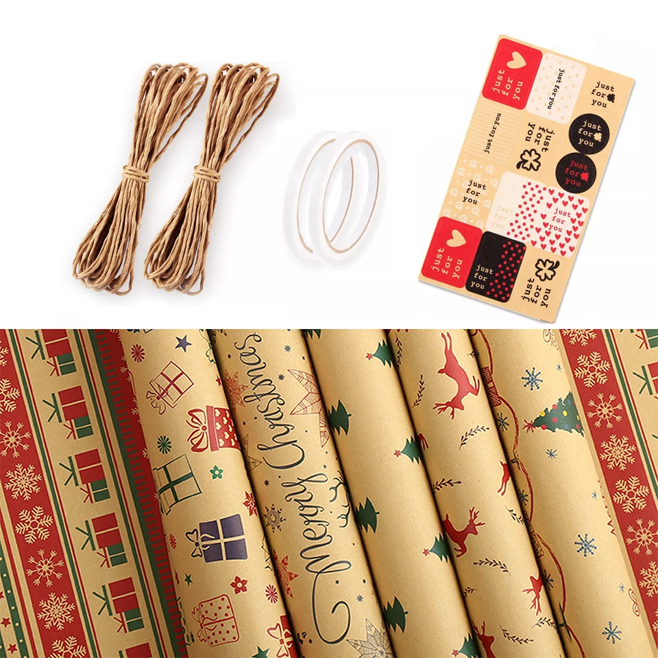 Wholesale Christmas Wrapping Paper Tissue Packing Paper Merry Christmas Gift Wrapping Paper Set For Flower And Gifts Packing