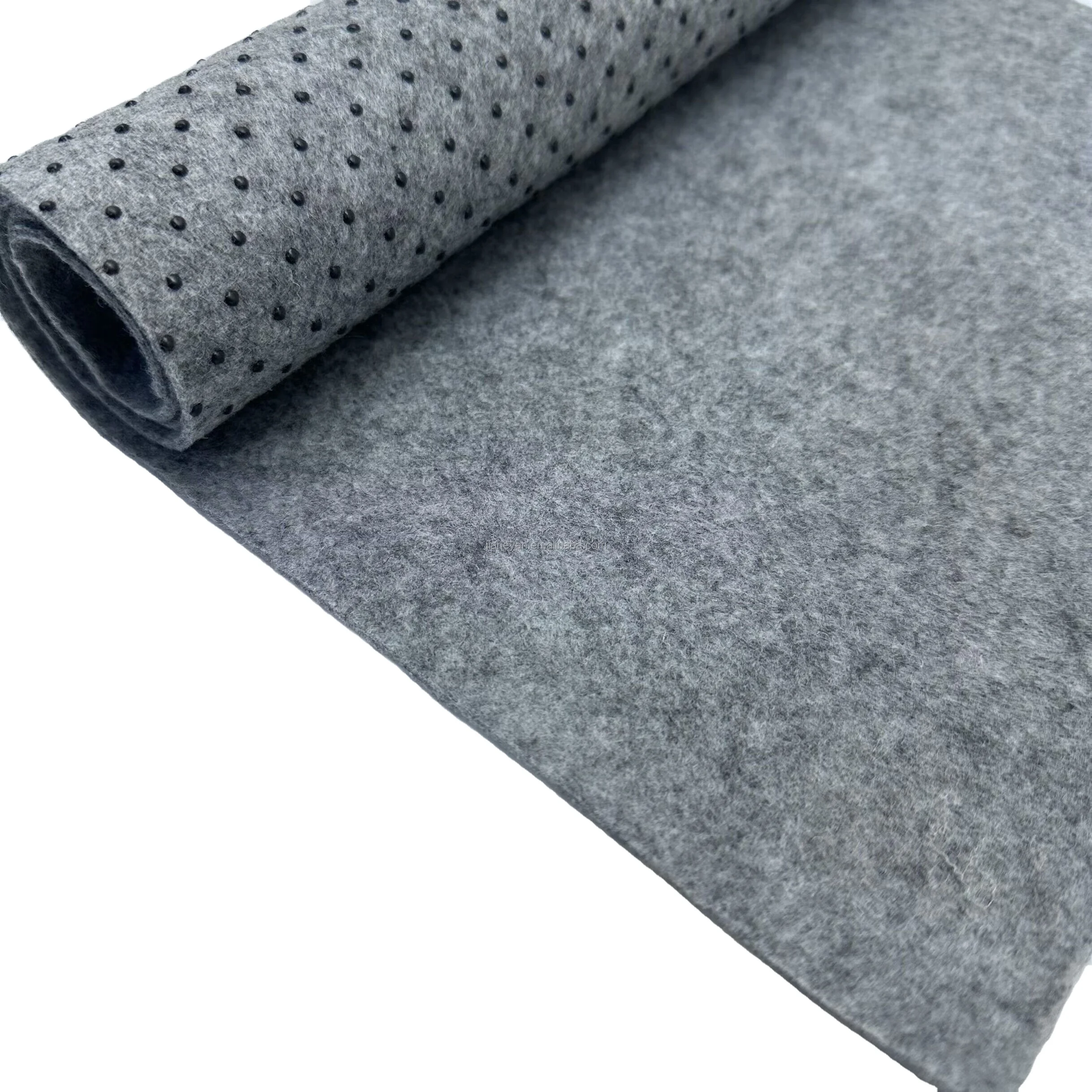 Non slip anti slip felt fabric polyester anti slip nonwoven fabric with pvc dots non woven fabric carpet material