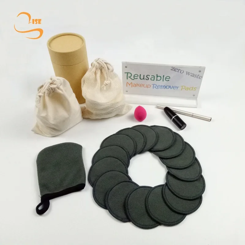 Мягкие бамбуковые махровые накладки для снятия макияжа с нулевой потери ткани, Женские бамбуковые многоразовые накладки для лица