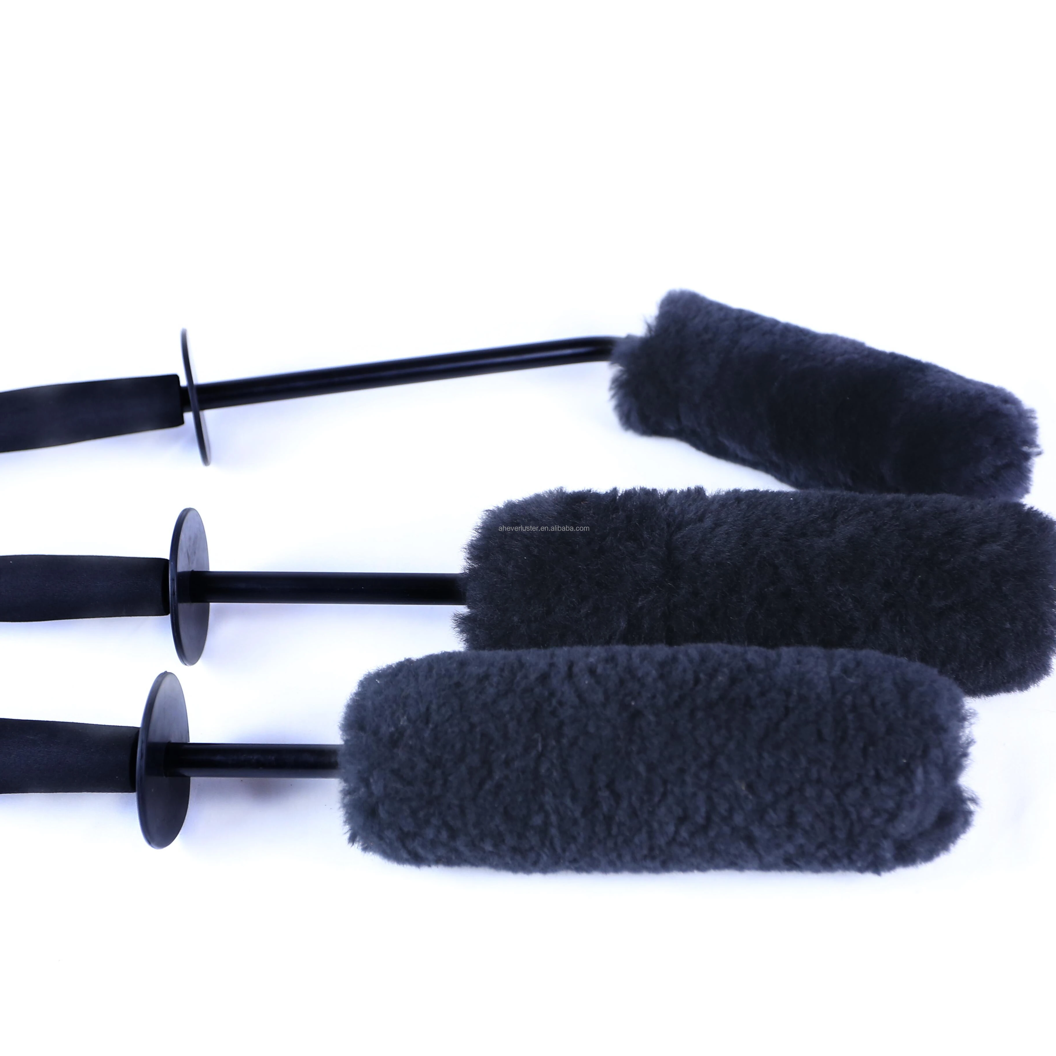Hot Sale 100% Sheep Wool Car Detailing Higher Water Absorption 45 Degree Angle Brushes