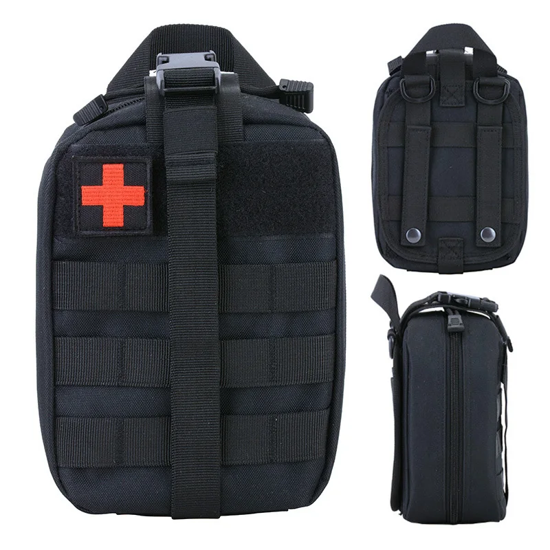 Yakeda First-Aids Kit Bags Tactical Gear Molle Buckle Tool Pouch Equipment Black Combat Training Tactical Bag Ifak