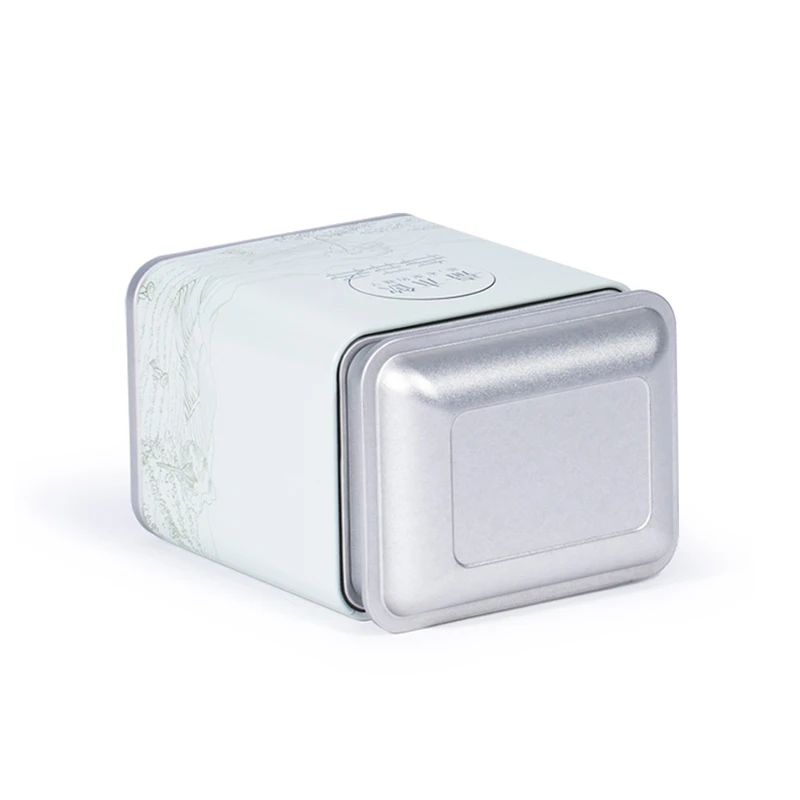 China Supplier Luxury Decorative Tea Tins With Double Lid Food Grade Square Tinplate Coffee Spice Metal Tea Tin Canister