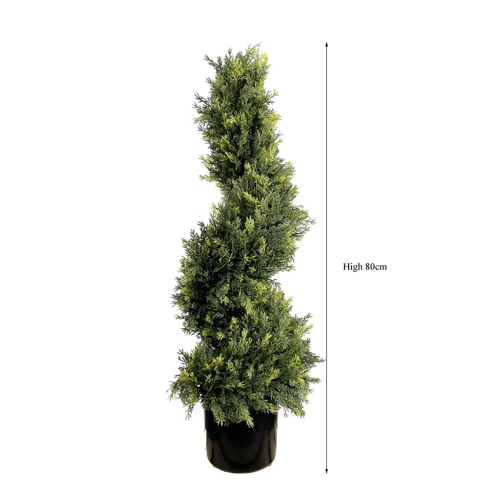 Factory Price Artificial Plants Cedar Cone-Shaped Topiary  Spiral Tree In Pot
