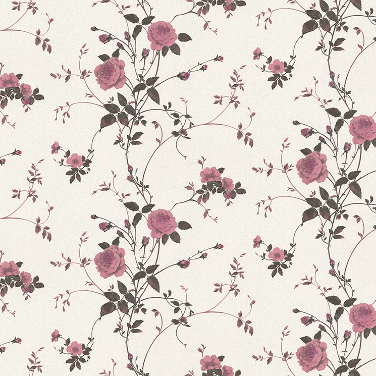 Popular flower wallpaper vinyl wall paper for home decoration PVC wallpaper