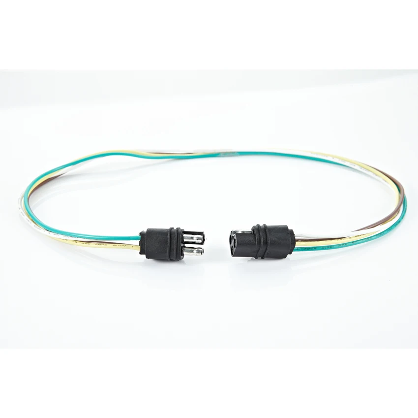 New design Safety Chinese factory directly with cable 4way to 4way flat trailer connector plug adapter