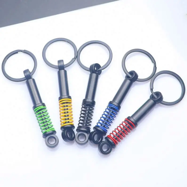 wholesale Car Auto Tuning Parts KeyChain Shock Absorber key rings Spring Shock Absorber Car parts Accessories metal key chains