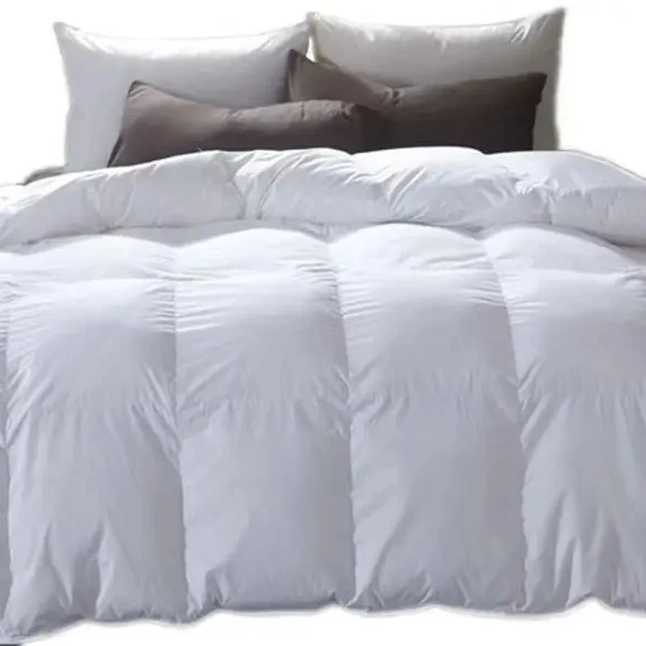 Wholesale 100%cotton down comforter filled with white goose and duck feathers down comforter