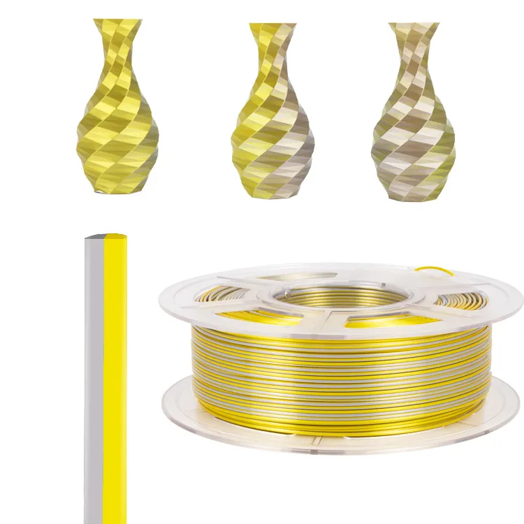 iSANMATE New released dual color filament 1.75mm silk pla for 3D printer filament