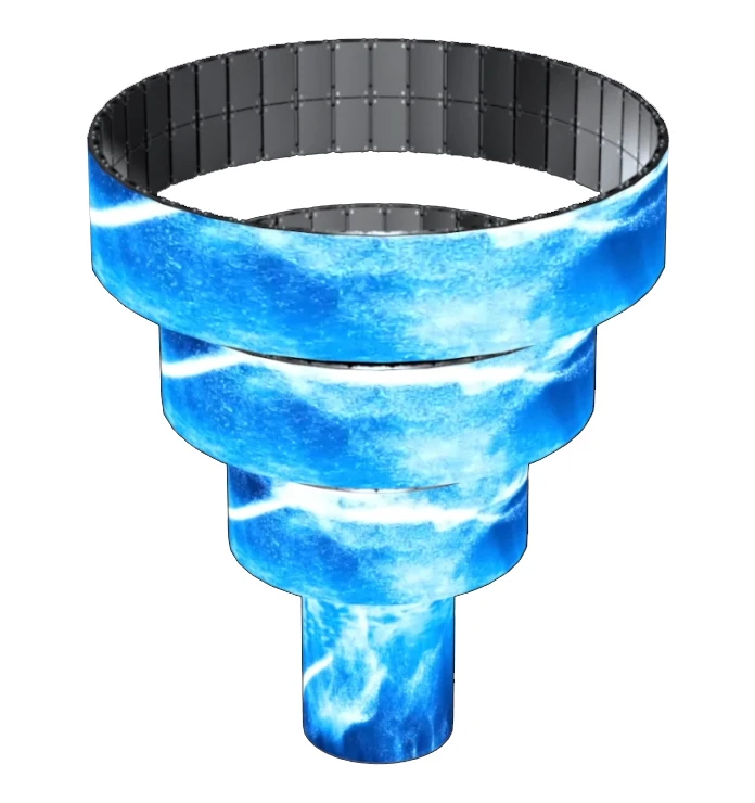 P1.568mm exhibition eye-catching surround screen seamless splicing high definition 3840Hz Video display 3D virtual reality