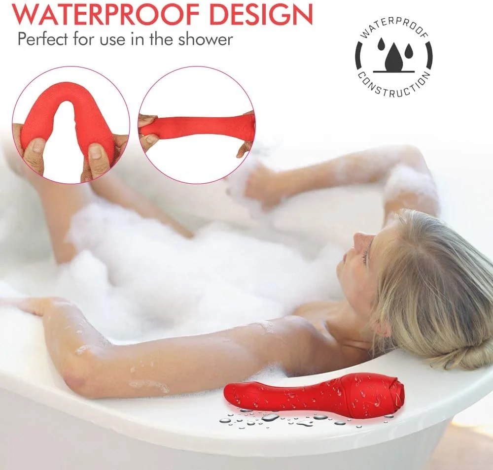hot sale extended rose vibrator heated sex toy G spot clitoris stimulator woman vagina dildo vibrator