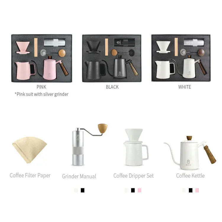 New Style Portable Hand Brewed Coffee Pot Set Pour Over Coffee Maker Gift Set