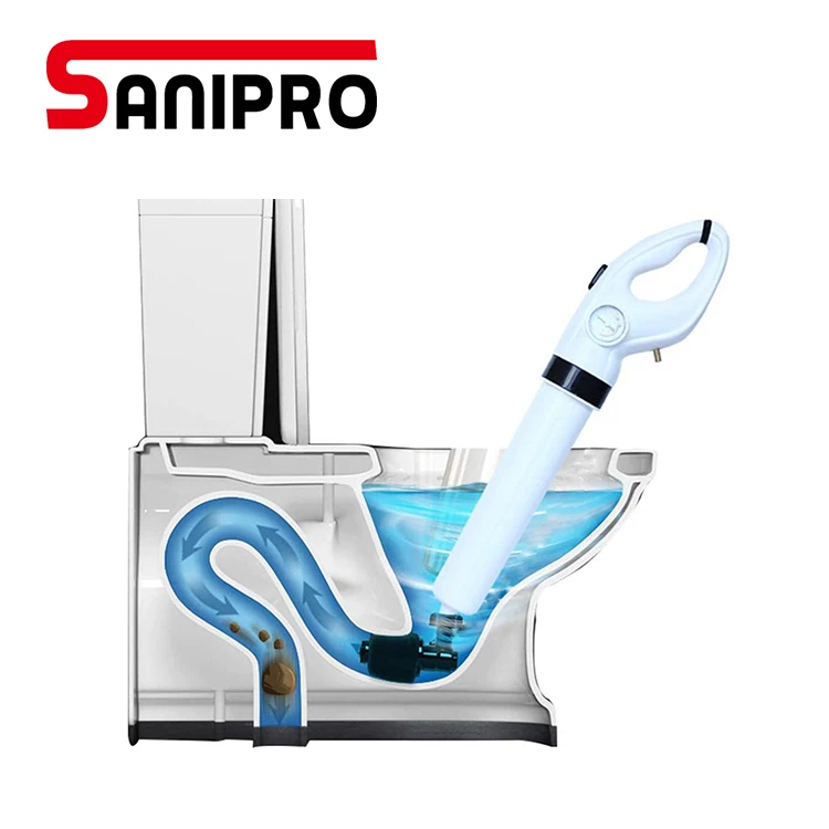 
Sanipro Powerful Toilet Plunger Manual Air Drain Blaster High Pressure Drain Plunger Toilet Dredge Clog 