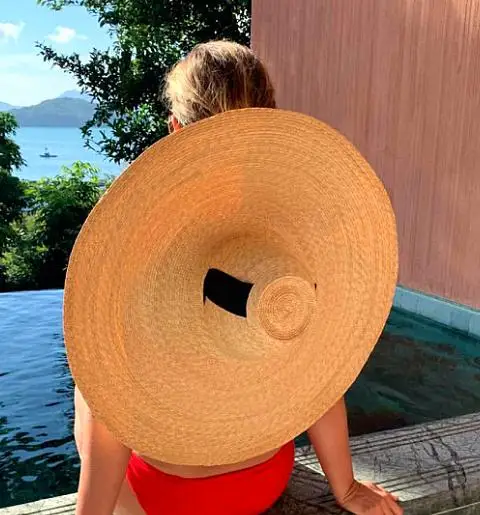 
Occident Style new cone high hat ribbon hand-woven large buckwheat straw hat outdoor sunscreen beach hat for women 