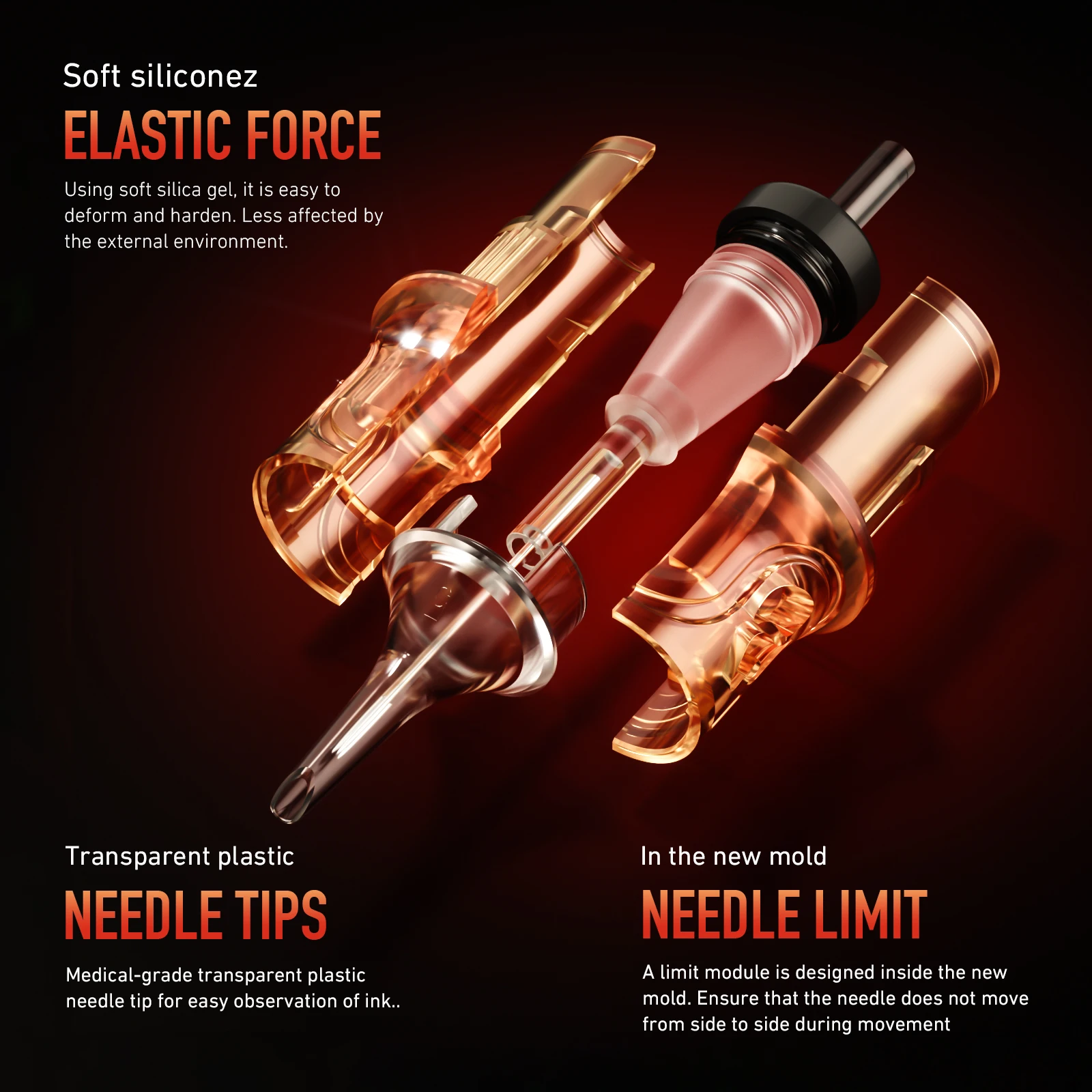 CNC Fuego Orange Color New Design Tattoo Cartridge Needles