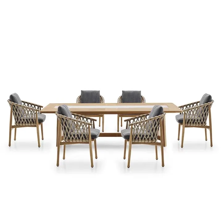 outdoor furniture rattan garden furniture set teak dining teak wood dining table and chair