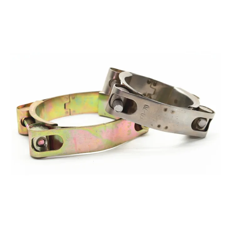 60-63mm heavy duty Double Bolt Galvanized Power Hose Clamps