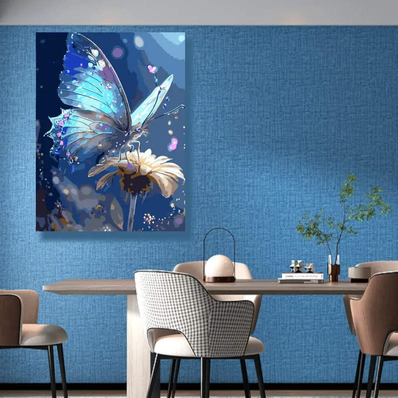 Butterfly Painting By Numbers Kits Animals Marker By Numbers Handmade For Home Decoration 40x50cm/16x20inch Without Frame
