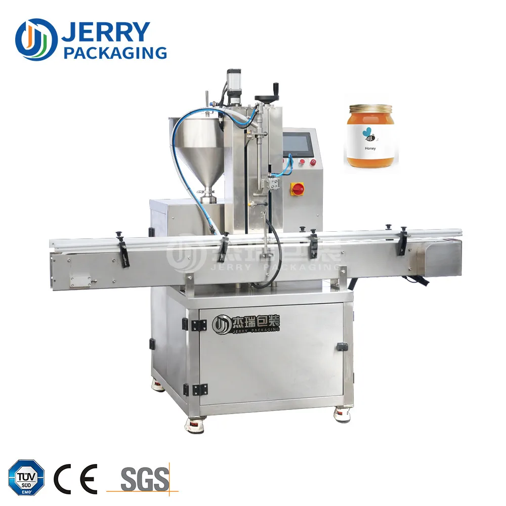 High Precision PLC Single Head Servo Drive Rotary Lobe Pump Paste Honey Oil Filling Machine Servo
