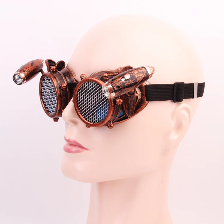 Rave Party Steampunk Goggles Vintage Sunglasses Steampunk Goggles With Barbed Wire Lens LED Party Goggles