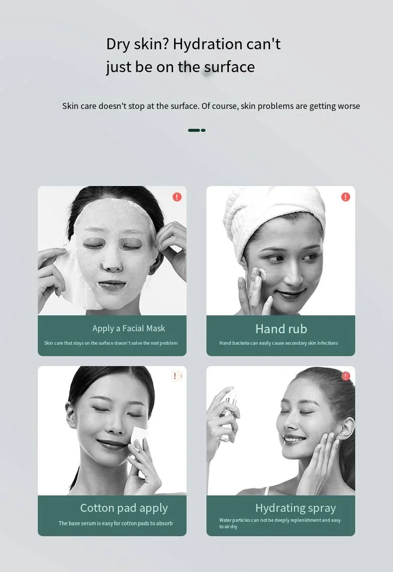 USB recharge Hydrating Facial Oxygen Sprayer Electric Facial Steamer 3 Hours 5W