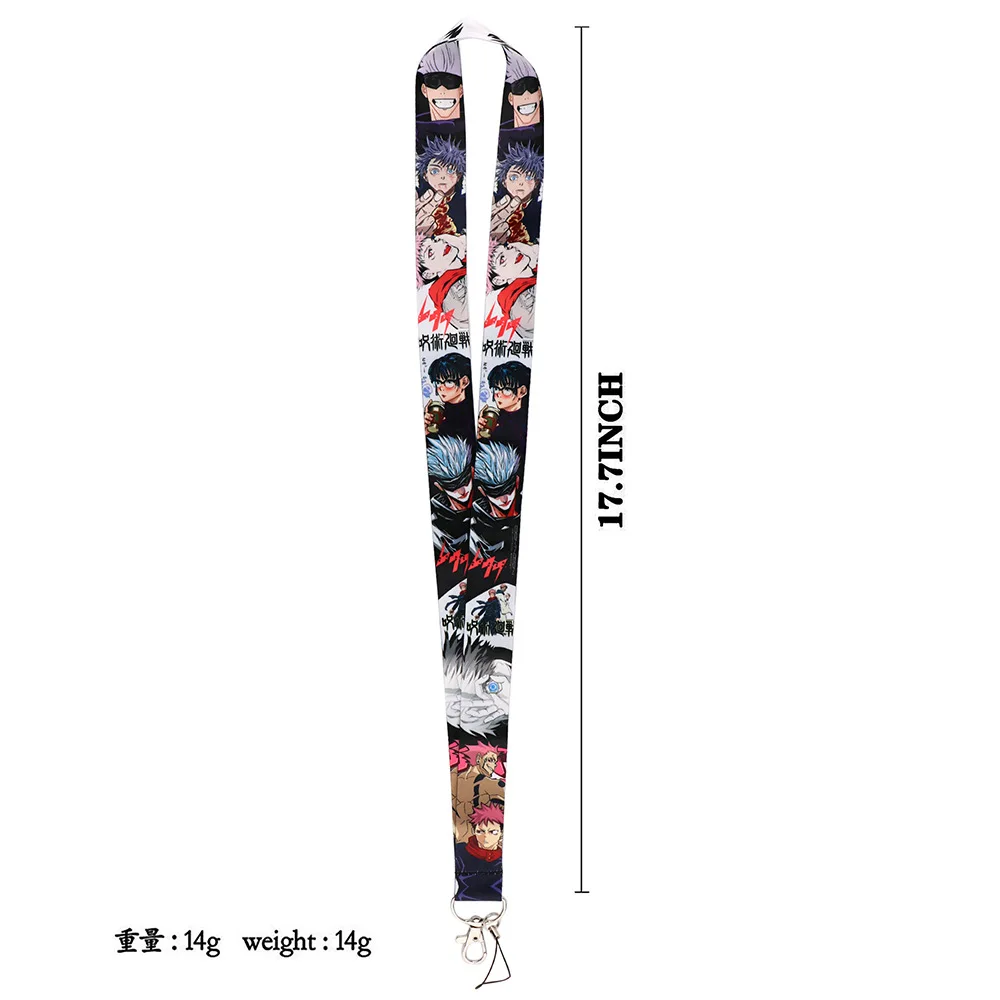 4 Style Anime Jujutsu Kaisen Keychain Detachable Work Pass Phone Lanyard Keychain