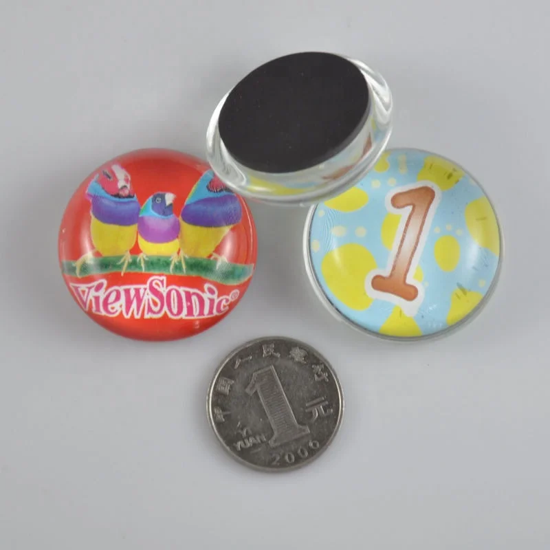 Custom creative crystal glass fridge magnet