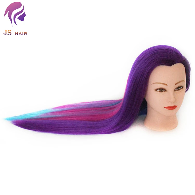 New in 2019 24 inches hair dressing training doll,hair stylist maniqui head,high fiber hair mannequin head