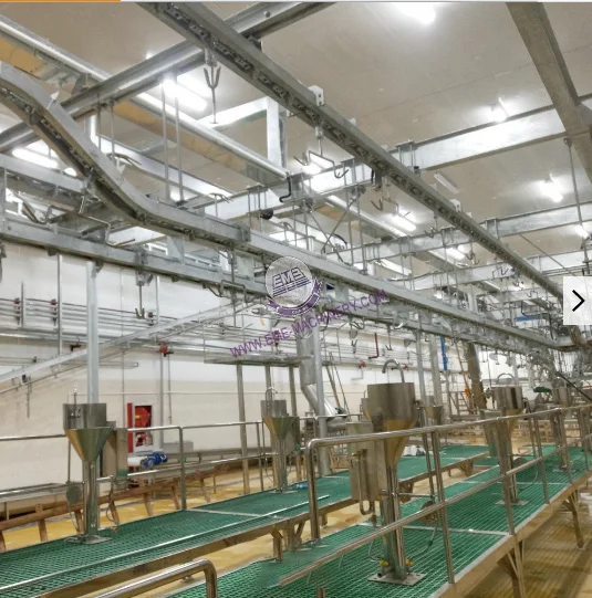 Automatic Sheep Halal Abattoir Machinery of Goat Meat Processing Convey Rail For Meat Plant
