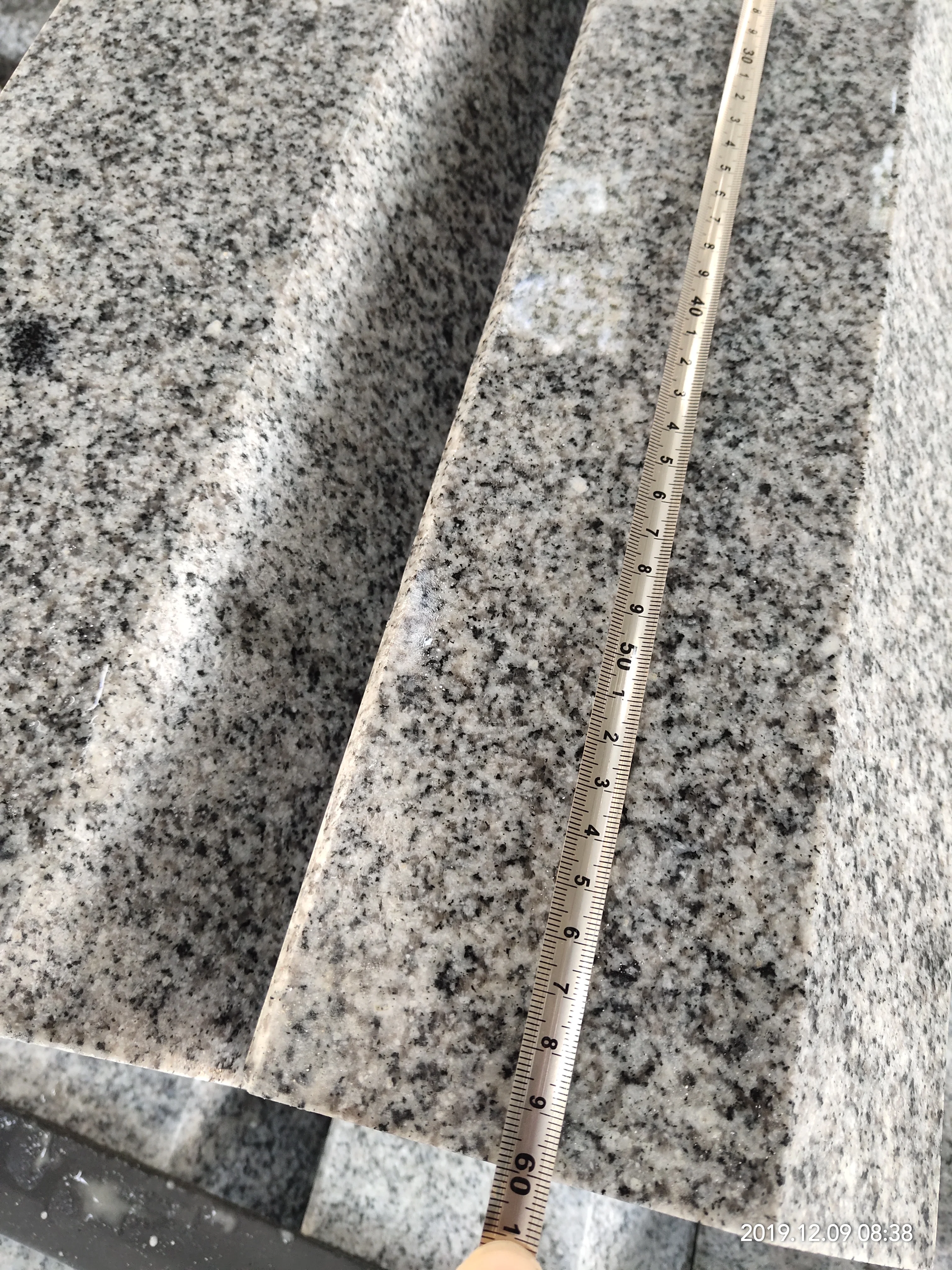 Macheng G603 серая и белая гранитная плитка строительный материал плита готовый блок разрезанный по размеру полосатый камень