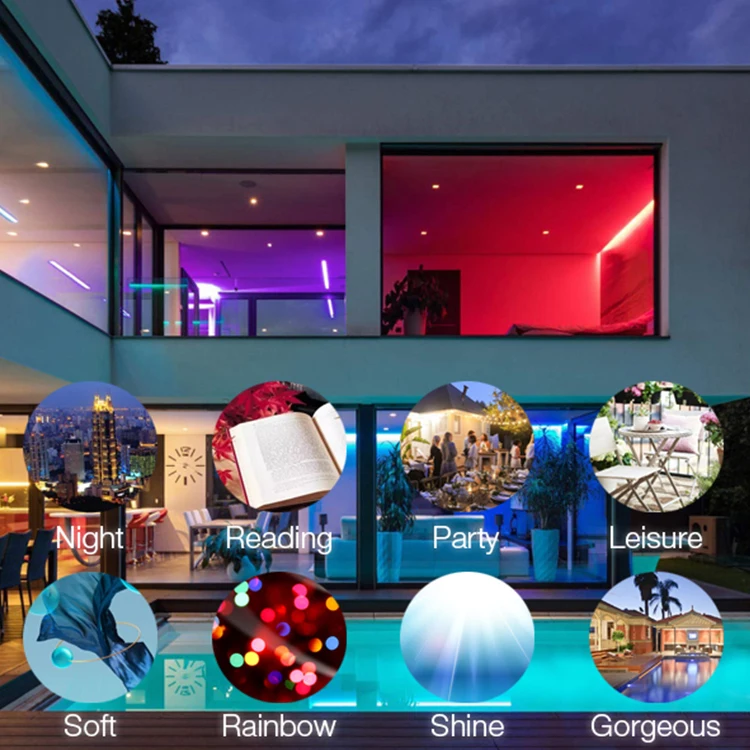 Tuya plastic colorful indoor lighting smart bulb RGB GU10 5W 6W wifi spot light google assistant Alexa zigbee smart bulb