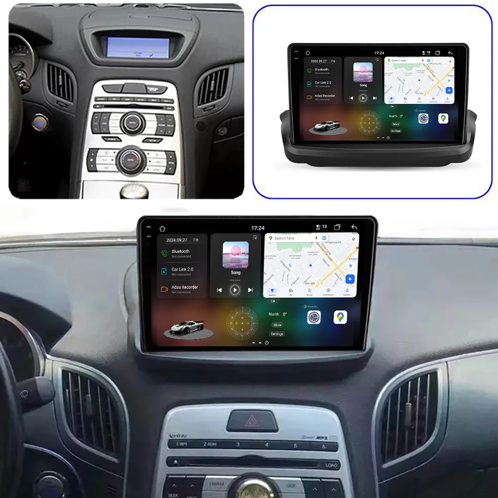multimedia android For Hyundai Genesis 2009-2011 4G WIF GPS Navigation 2K Screen car radio player