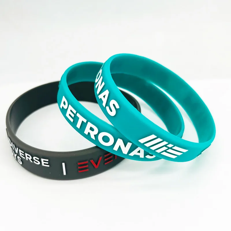 Custom logo silicone wristbands fashion Fashion Embossed Rubber Bracelet Customizable Design Silicone Wristbands