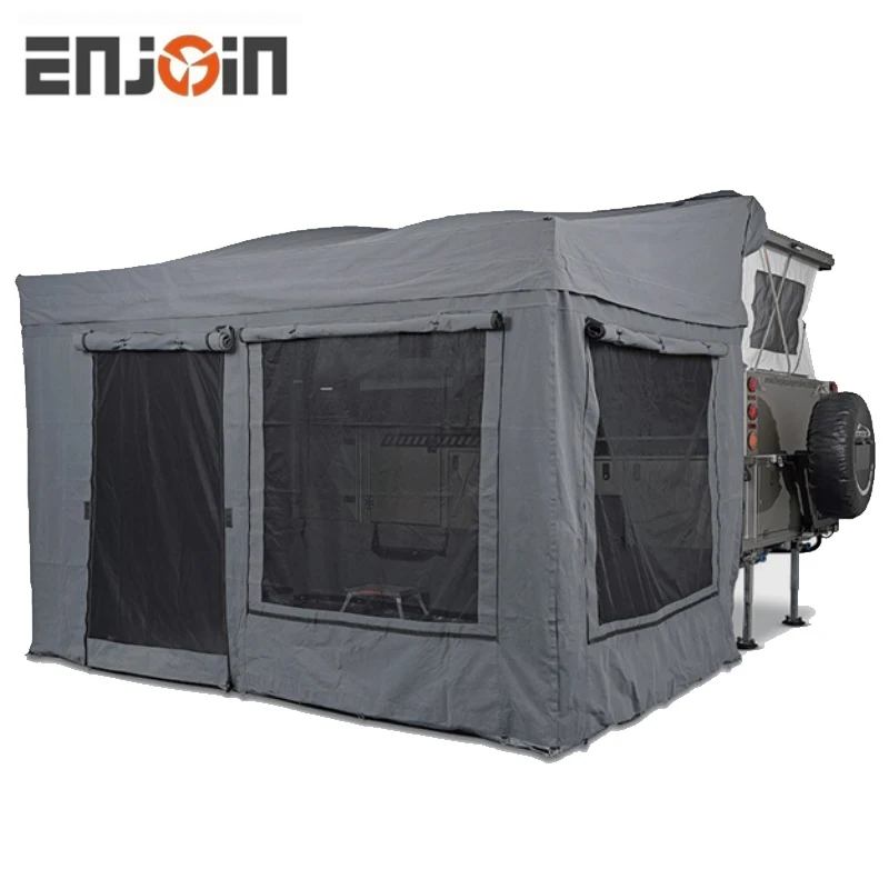 ENJOIN 2022 Hot Garavan Tent Car Awning Factory Customized Roof Top Tent  Car Side Awning for Outdoor Camping