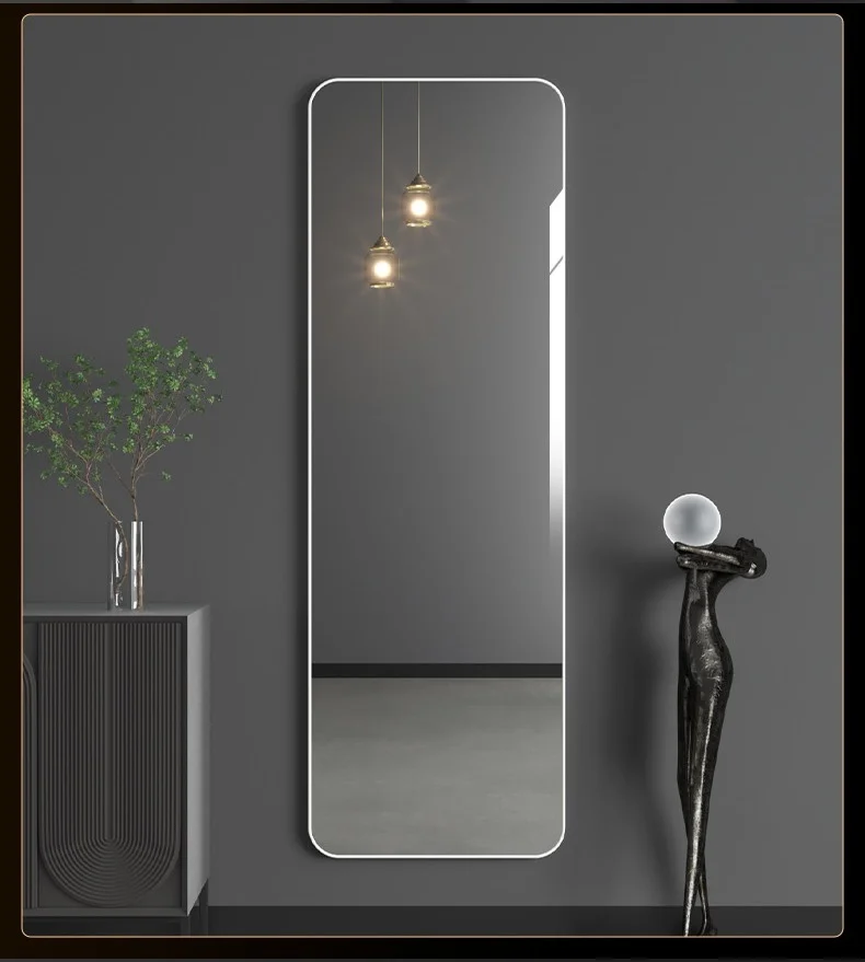 custom big black gold metal framed rectangle full length large dressing makeup hanging wall mirror miroir espejo spiegel