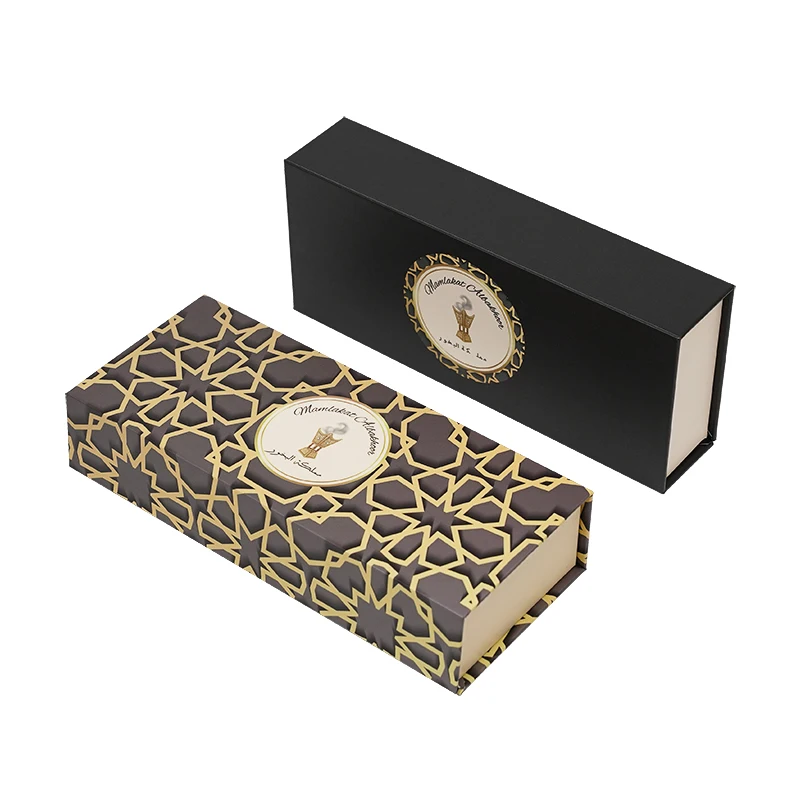 Изготовленный на заказ логотип премиум класса Роскошная картонная бумажная упаковка 8 штук шоколадные конфеты подарочная Магнитная коробка с разделителем