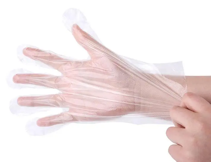 Disposable PE gloves Household Kitchen PE Cleaning Plastic Washing Dishes Hand Hair Dye Disposable Gloves