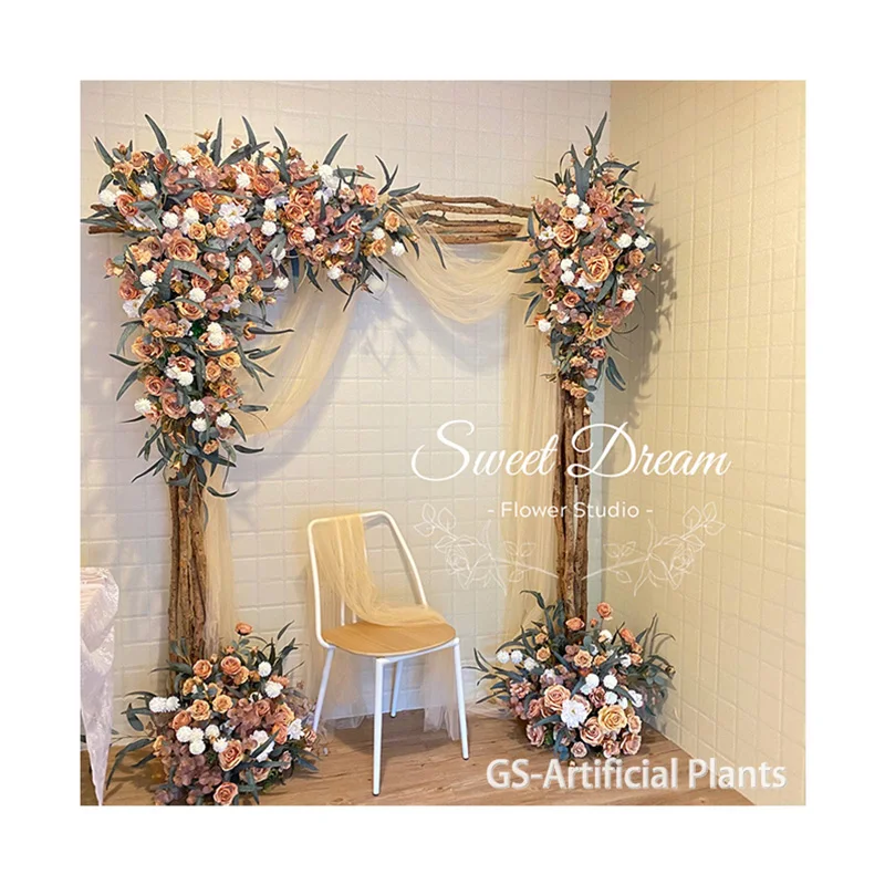 New Wedding themes Flowers Ball Row Set Wedding Arch Stand backdrop Beautiful flower arch for wedding