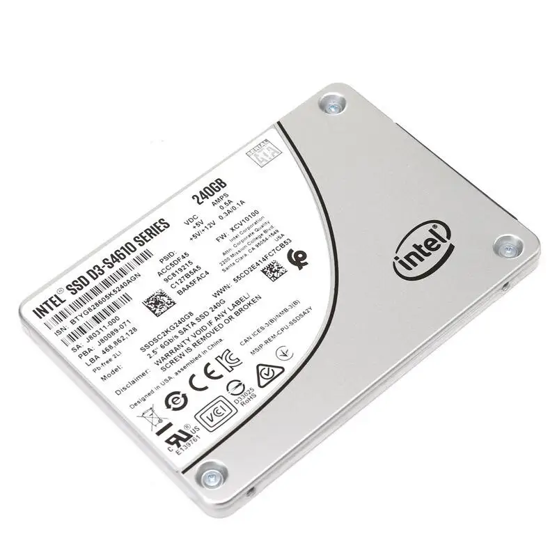 INTEL S4610 240GB 480GB 960GB 1.6T 1.92T 3.84TB 7.68TB SSD SATA Enterprise Hard Drive 3 Years Warranty