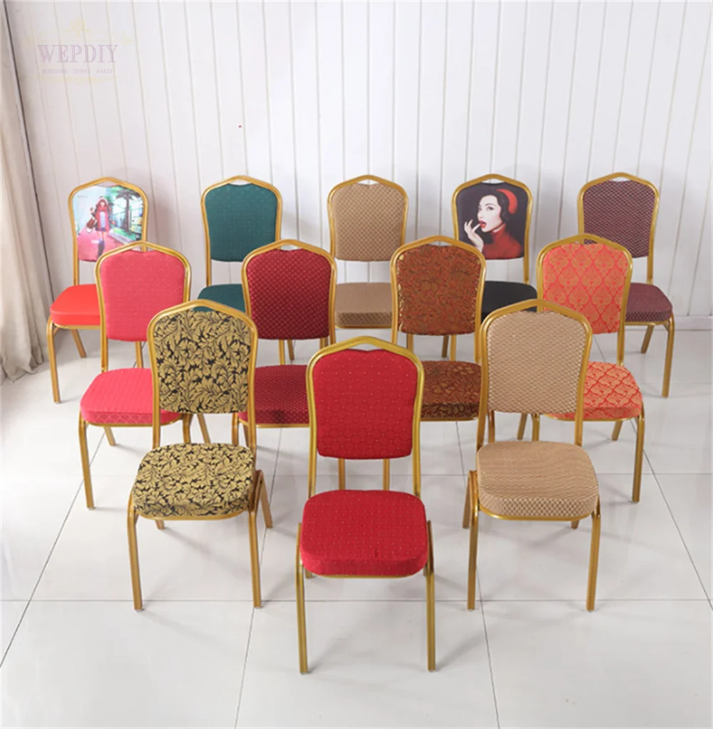 French cheap hotel red chairs and tables banquet chairs stackable wedding