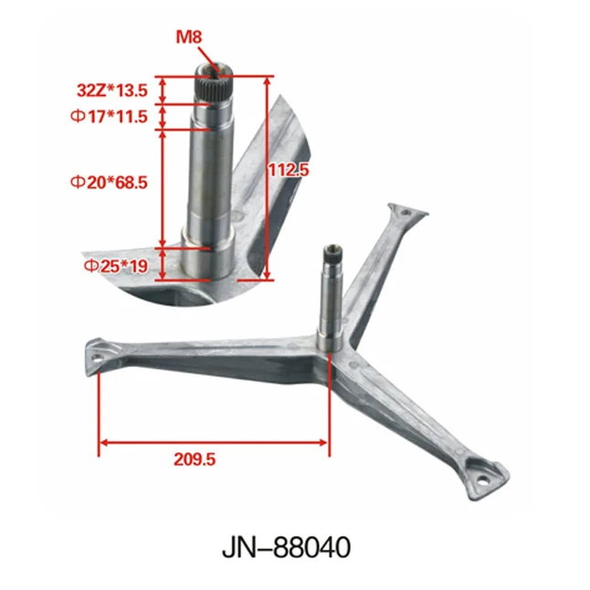 JN-88036 Customized professional  Buy Washing Parts Drum Spider  For Wash Machine