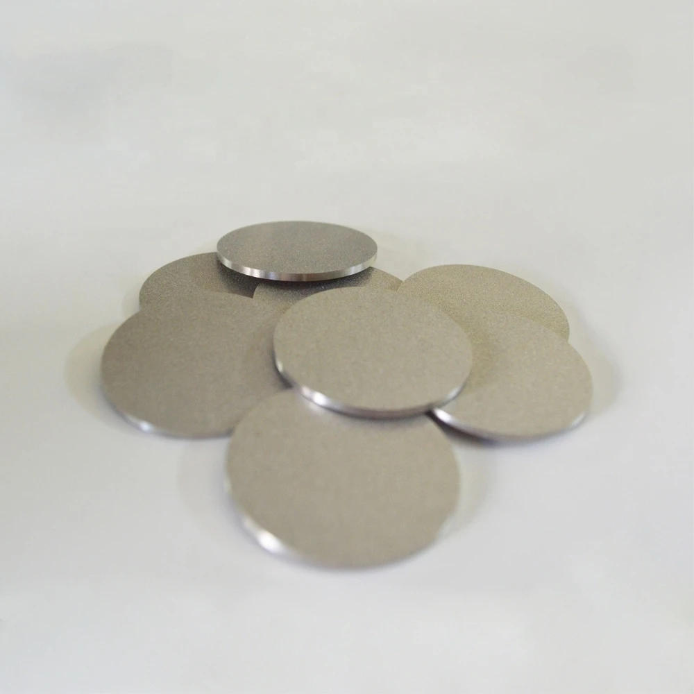 Backwashable filter strainer screw Stainless Steel sintered intered Filter Sheet Disc for gas buffer