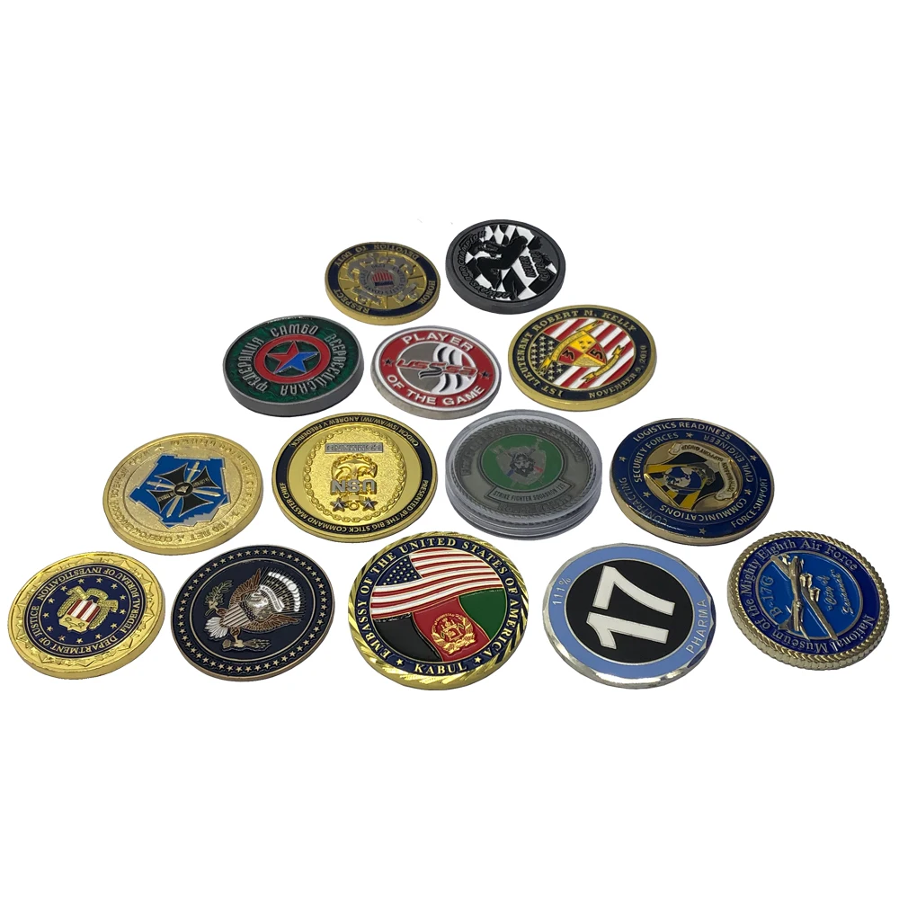  Wholesale Sale Metal Coin With Case Custom Gold Silver Commemorative Collection Challenge