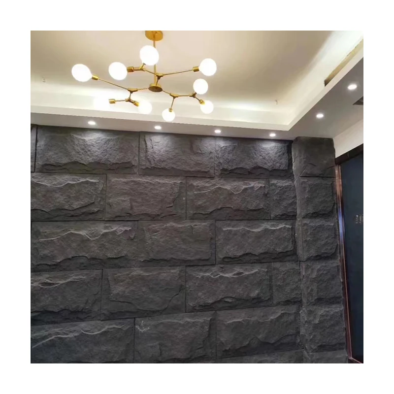 PU Faux Mushroom Stone Exterior Siding Cheap Garden Indoor Paving Fake Stones Panel For Wall