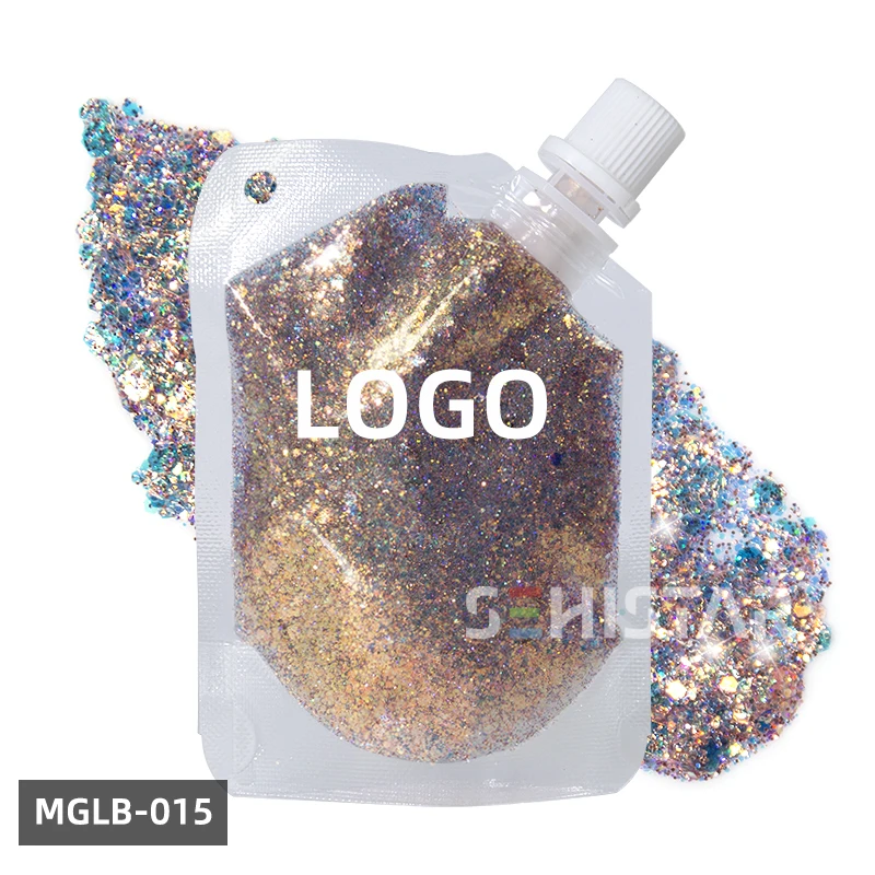Eyeshadow Glitter Gel Single Packaging Box 8 Colors Pigmented Chameleon Glitter Eye Shadow Makeup Private Label Customized Wet