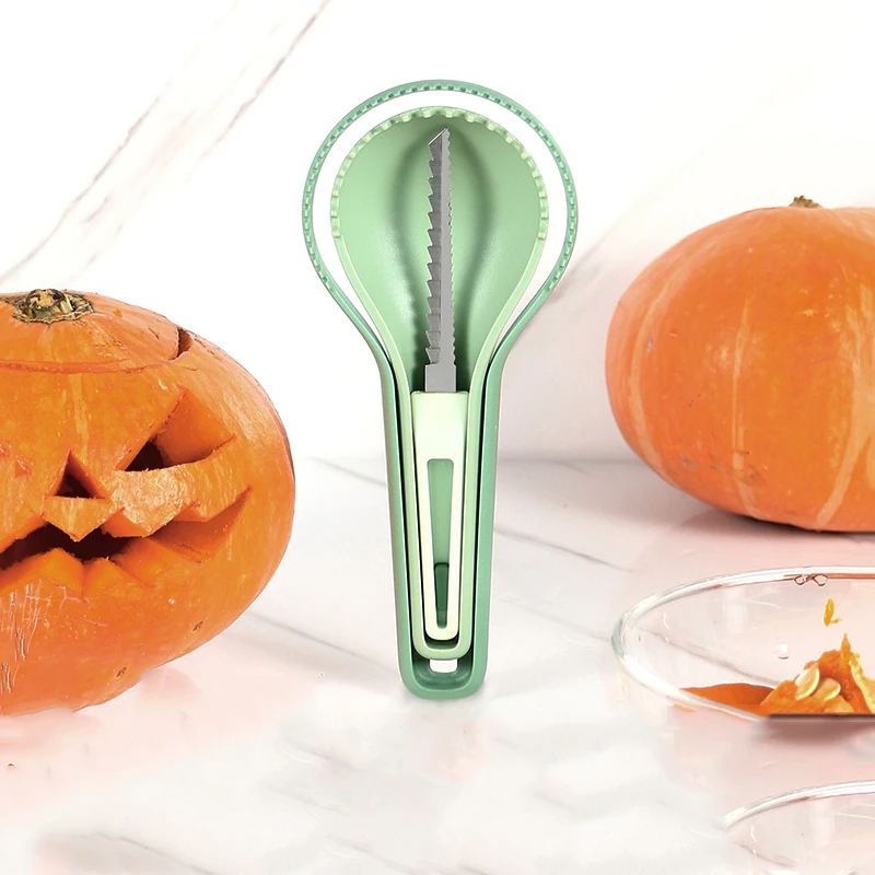 Halloween pumpkin carving tool three in one melon and fruit&vegetable separator fruit carving tools