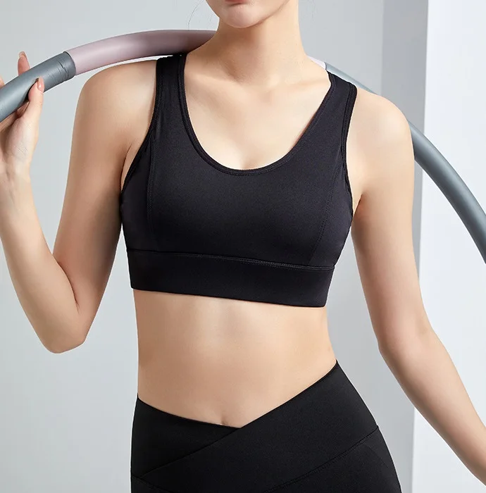 Plus Size Women Sports Underwear Jogging Shockproof Push-up Yoga Beauty Vest Steel Less Ring Bra